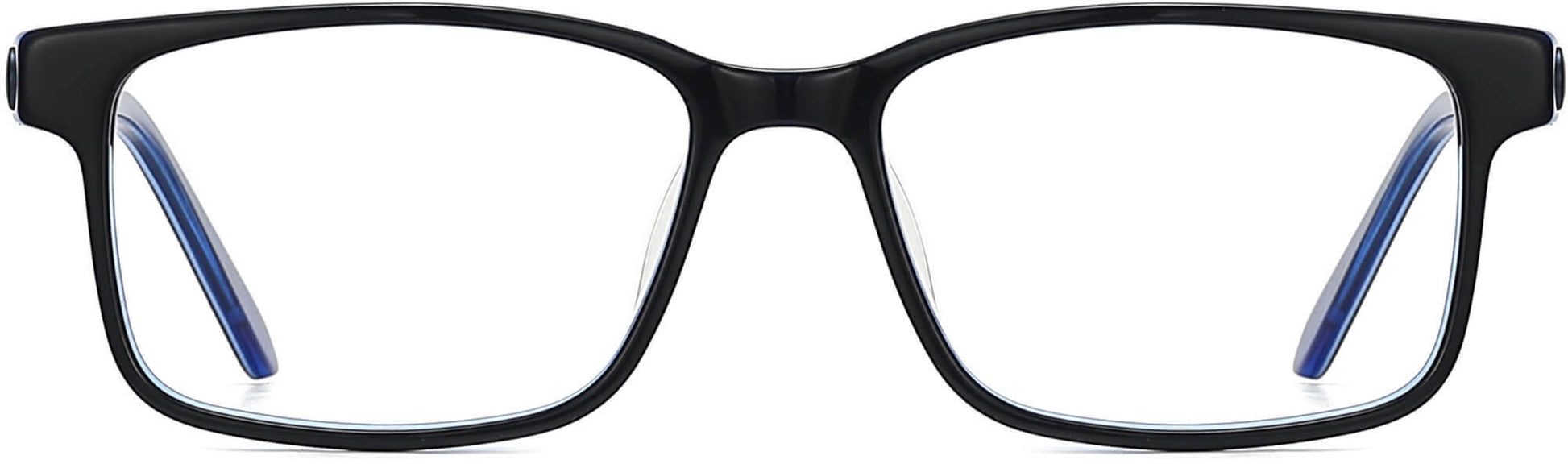 Finnegan Rectangle Blue Eyeglasses from ANRRI, front view