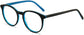 Fiona Round Black Eyeglasses from ANRRI, angle view