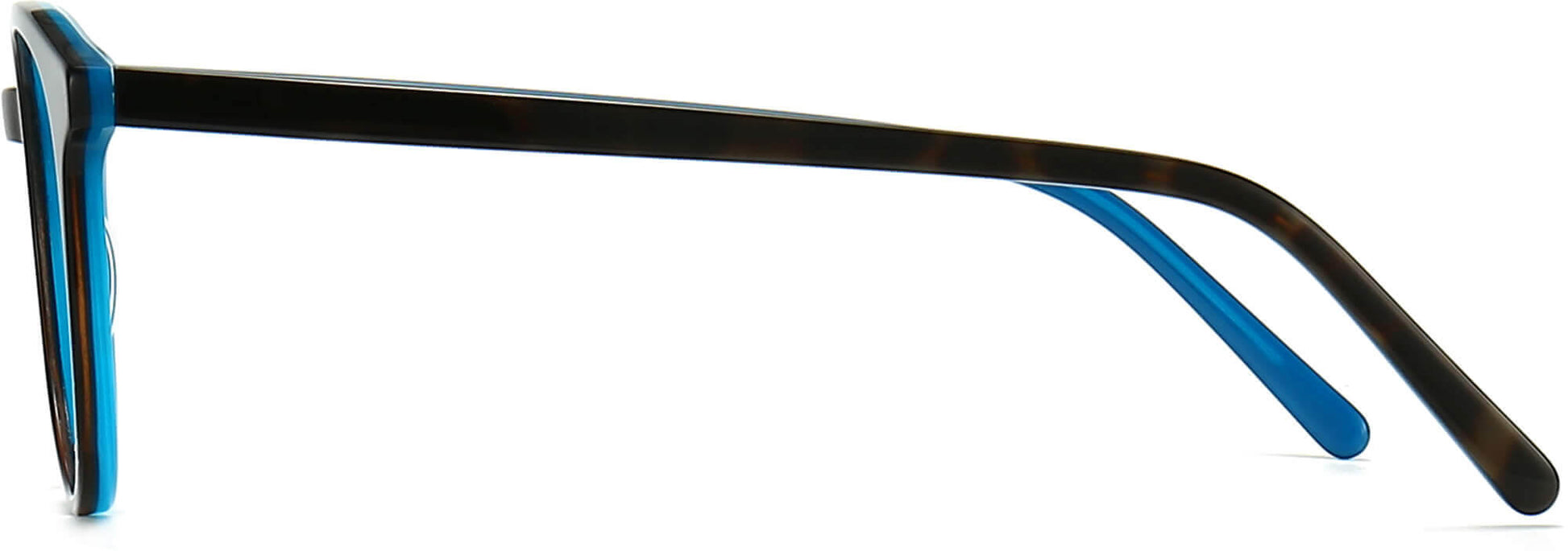 Fiona Round Black Eyeglasses from ANRRI, side view