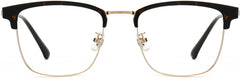 Fletcher Browline Tortoise Eyeglasses from ANRRI, front view
