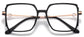 Florence Square Black Eyeglasses from ANRRI, closed view