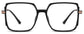 Florence Square Black Eyeglasses from ANRRI, front view