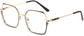 Forrest Square Gray Eyeglasses from ANRRI, angle view