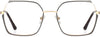 Forrest Square Gray Eyeglasses from ANRRI, front view