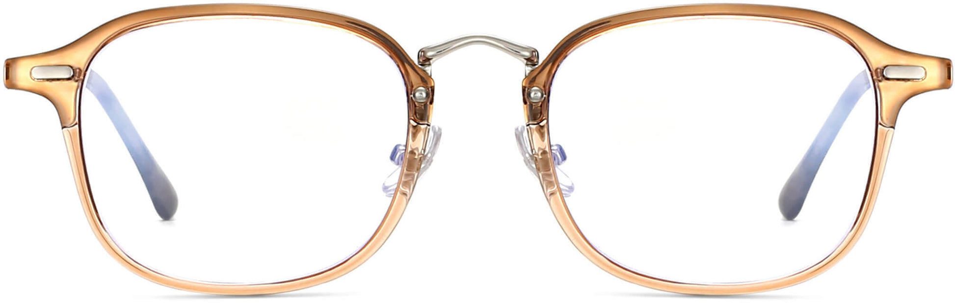 Frances Rectangle Brown Eyeglasses  from ANRRI, front view
