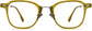 Frankie Square Green Eyeglasses from ANRRI, front view