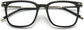 Frederick Square Black Eyeglasses from ANRRI, closed view
