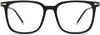 Frederick Square Black Eyeglasses from ANRRI, front view