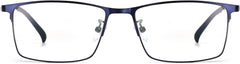 Futura rectangle black metal frame Eyeglasses from ANRRI, front view