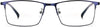 Futura rectangle black metal frame Eyeglasses from ANRRI, front view