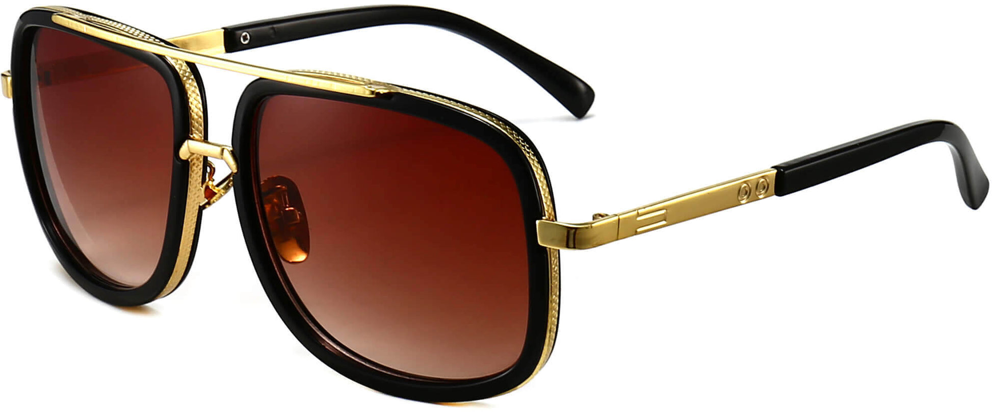 Gael Black Plastic Sunglasses from ANRRI, angle view