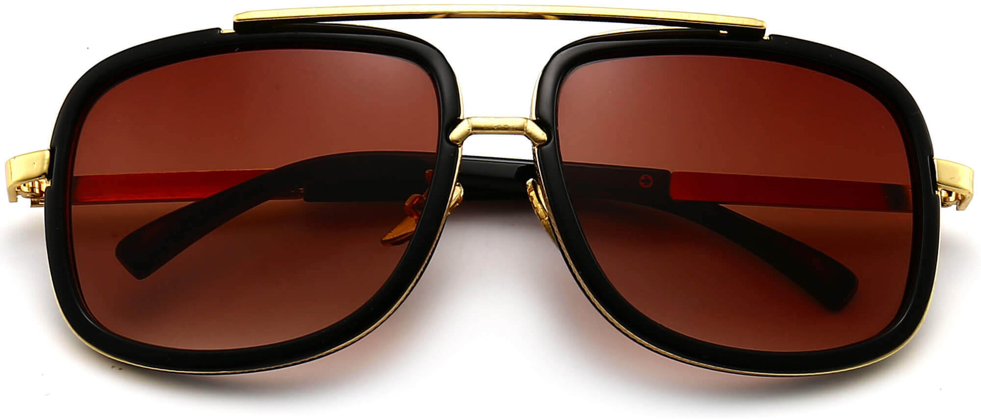 Gael Black Plastic Sunglasses from ANRRI, closed view