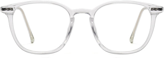 Gage Round Clear Eyeglasses from ANRRI, front view