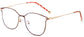 Gazelle metal gold pink Eyeglasses from ANRRI, angle view