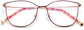 Gazelle metal gold pink Eyeglasses from ANRRI, closed view