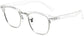 Genevieve Browline Clear Eyeglasses from ANRRI, angle view