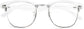 Genevieve Browline Clear Eyeglasses from ANRRI, closed view