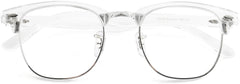 Genevieve Browline Clear Eyeglasses from ANRRI, closed view