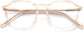 Gina Geometric Clear Pink Eyeglasses from ANRRI, closed view