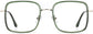 Giselle Square Green Eyeglasses from ANRRI, front view
