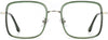 Giselle Square Green Eyeglasses from ANRRI, front view