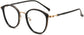 Gracie Round Black Eyeglasses from ANRRI, angle view