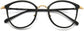 Gracie Round Black Eyeglasses from ANRRI, closed view
