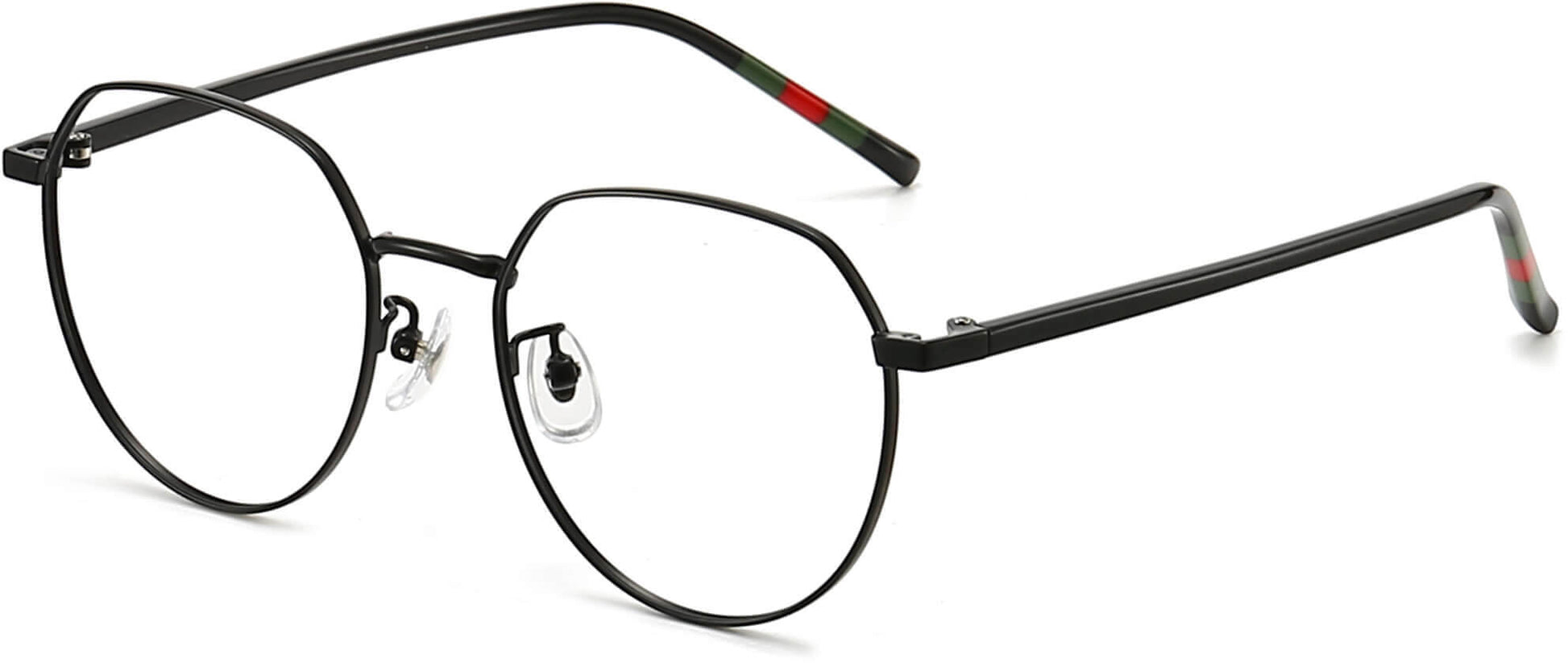 Grady Geometric Black  Eyeglasses from ANRRI, angle view