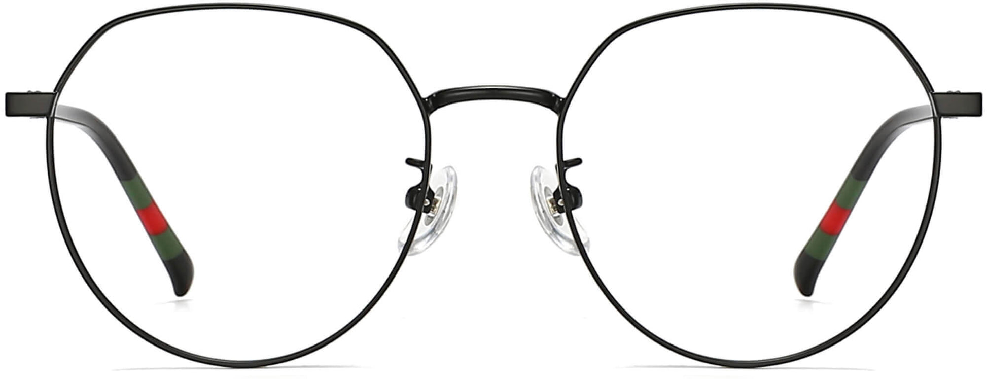 Grady Geometric Black  Eyeglasses from ANRRI, front view