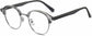 Grant Browline Gray Eyeglasses from ANRRI, angle view