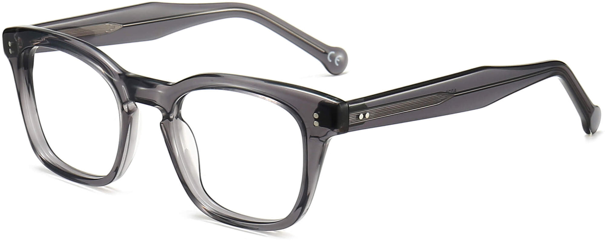 Gustavo Square Gray Eyeglasses from ANRRI, angle view