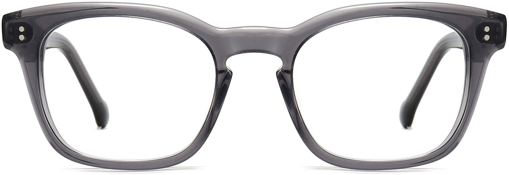 Gustavo Square Gray Eyeglasses from ANRRI, front view