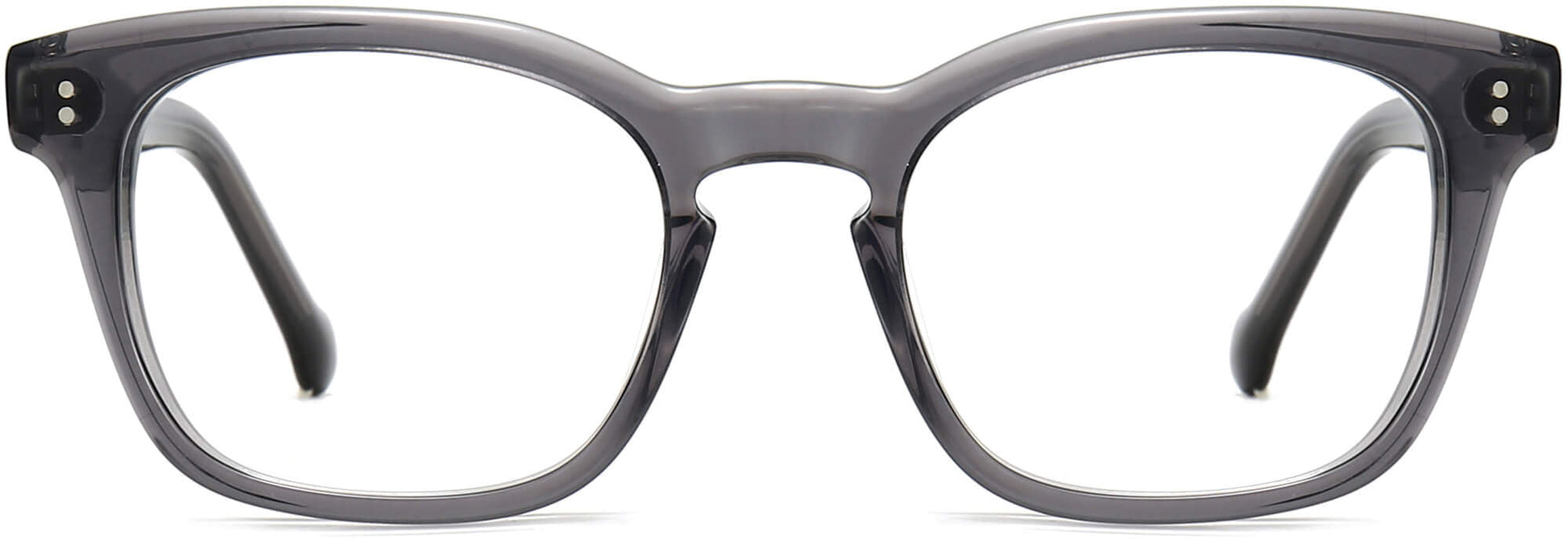 Gustavo Square Gray Eyeglasses from ANRRI, front view