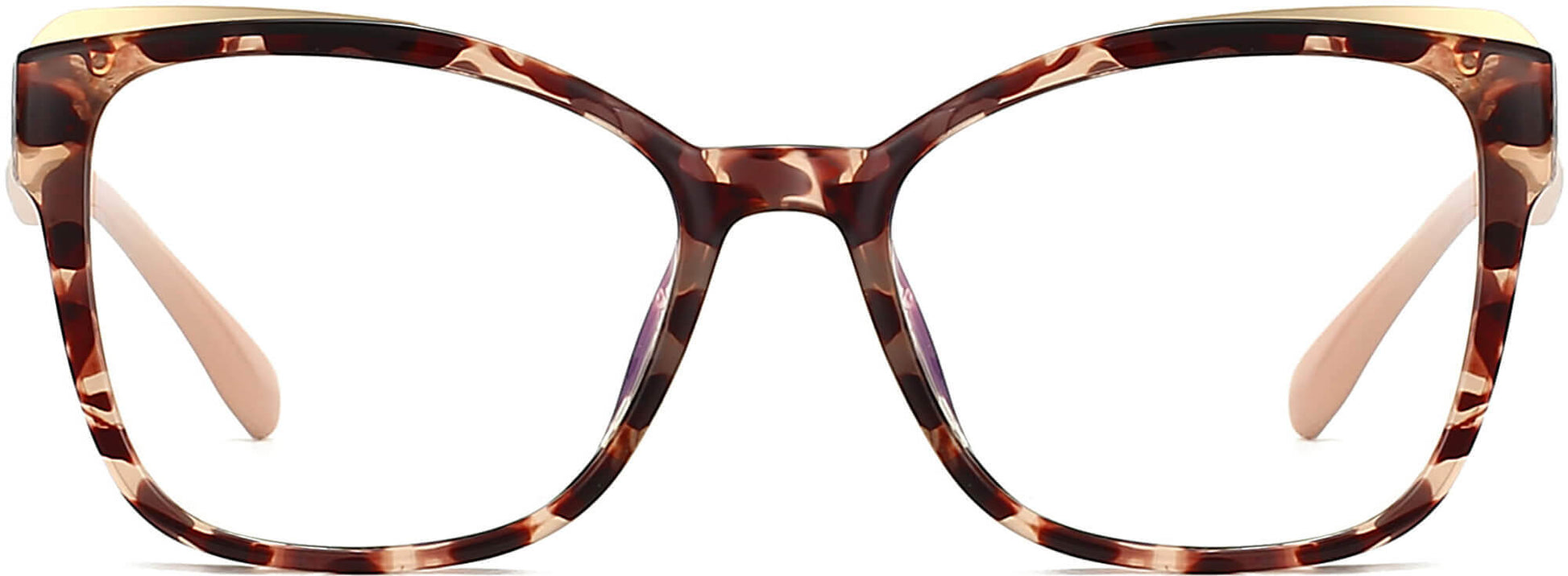 Hannah Cateye Tortoise Eyeglasses from ANRRI, front view