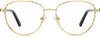 Hayley Cateye Gold Eyeglasses from ANRRI, front view