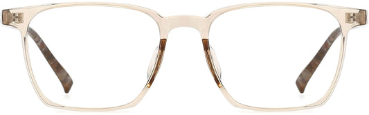 Heaven Square Brown Eyeglasses from ANRRI, front view