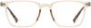Heaven Square Brown Eyeglasses from ANRRI, front view