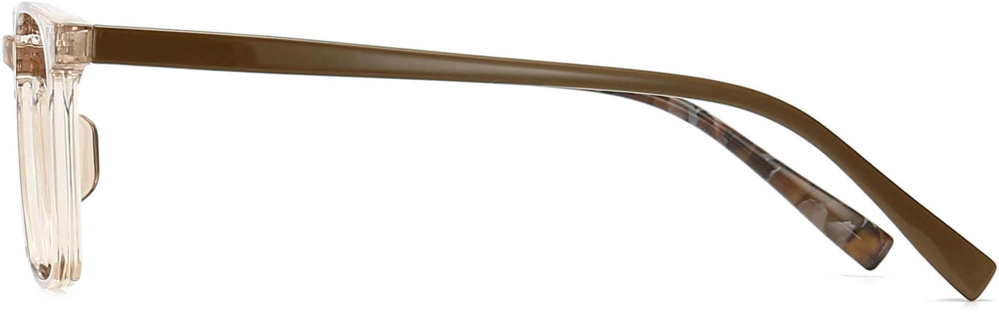 Heaven Square Brown Eyeglasses from ANRRI, side view