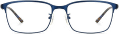 Hereford rectangle blue Eyeglasses from ANRRI, front view