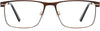 Hezekiah Rectangle Brown Eyeglasses from ANRRI, front view