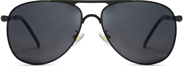 Hiram All Black Stainless steel Sunglasses from ANRRI