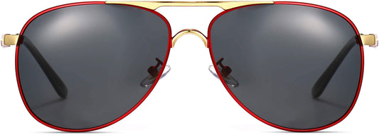 Hiram Red Stainless steel Sunglasses from ANRRI
