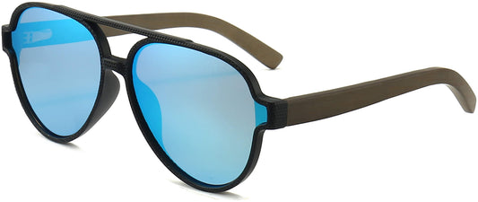 Hobo Blue Mirror Plastic Sunglasses from ANRRI