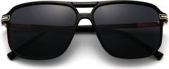 Hudson Black Plastic Sunglasses from ANRRI, closed view