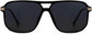 Hudson Black Plastic Sunglasses from ANRRI, front view