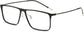 Hugh Rectangle Black Eyeglasses from ANRRI, angle view