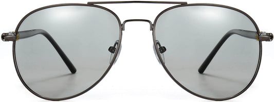 Hunter Black Stainless steel Sunglasses from ANRRI, front view