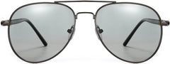 Hunter Black Stainless steel Sunglasses from ANRRI, front view