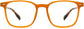 Huxley Square Orange Eyeglasses from ANRRI, front view