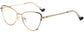 Indie Cateye Gold Eyeglasses from ANRRI, angle view